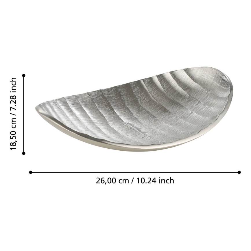 Eglo - Διακοσμητικός δίσκος 18,5x26 cm ασημί