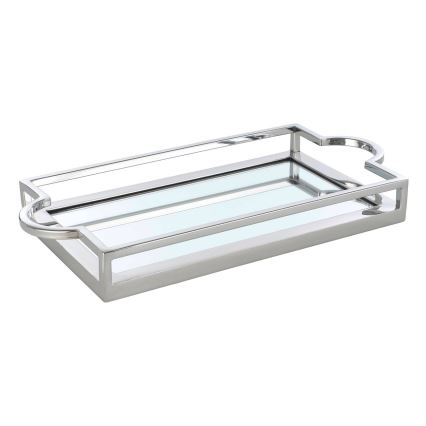 Eglo - Διακοσμητικός δίσκος 23x45 cm γυαλιστερό χρώμιο