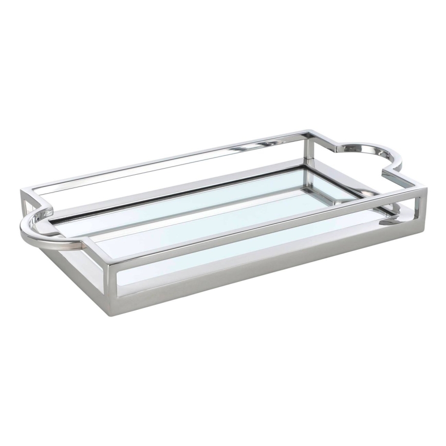 Eglo - Διακοσμητικός δίσκος 23x45 cm γυαλιστερό χρώμιο