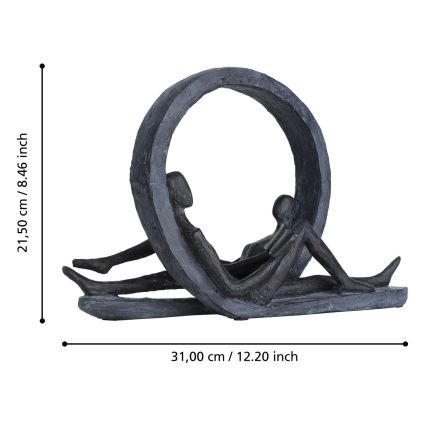 Eglo - Μεταλλικό διακοσμητικό 21,5x31 cm ρητίνη