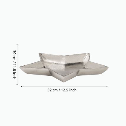 Eglo 427425 - Διακοσμητικός δίσκος AMBOLOSY 30x32 cm ασημί