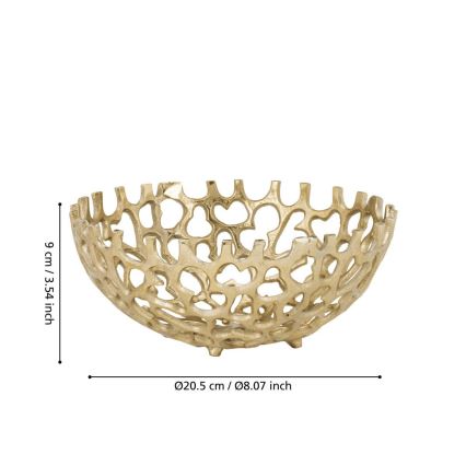 Eglo - Διακοσμητικός δίσκος διάμετρος 20,5 cm χρυσό