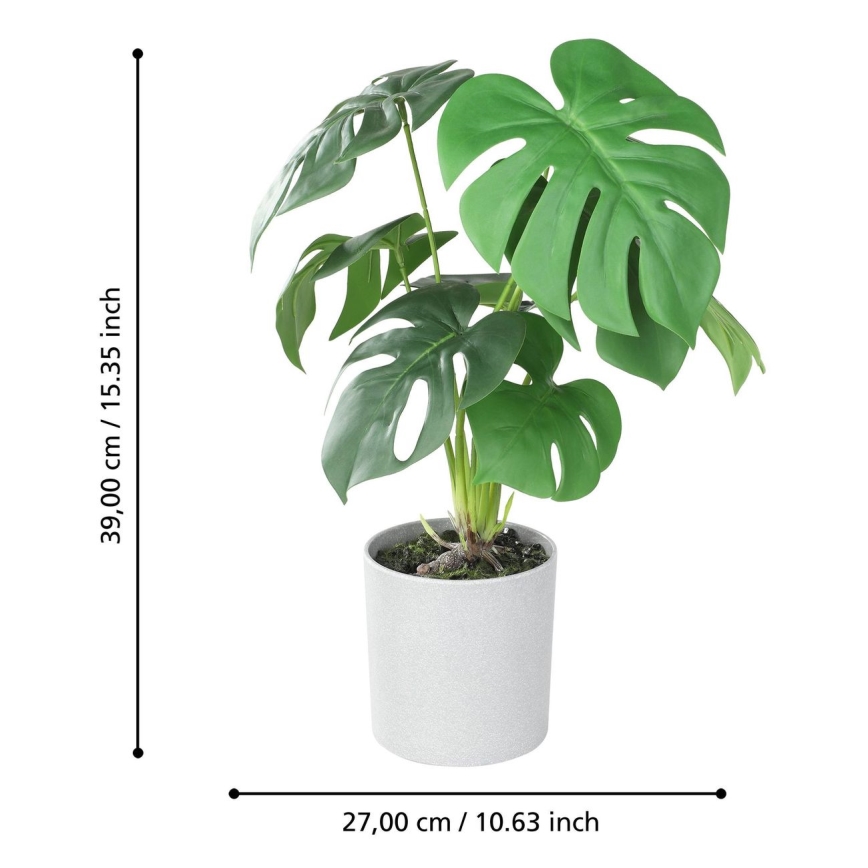 Eglo - Τεχνητό φυτό σε γλάστρα 42x30 cm monstera