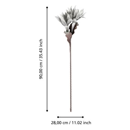 Eglo - Artificial λουλούδι 90 cm γκρι