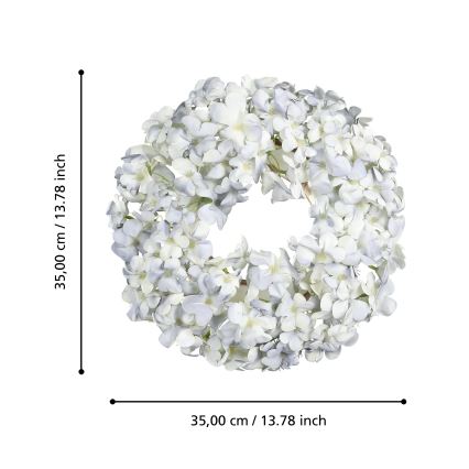 Eglo 428206 - Στεφάνι με τεχνητά λουλούδια SOLVANG δ. 35 cm μπλε
