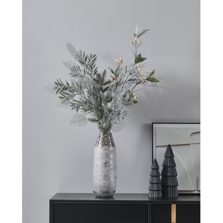 Eglo - Τεχνητό λουλούδι 87,5 cm ασημί