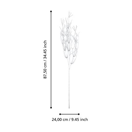 Eglo - Τεχνητό λουλούδι 87,5 cm ασημί