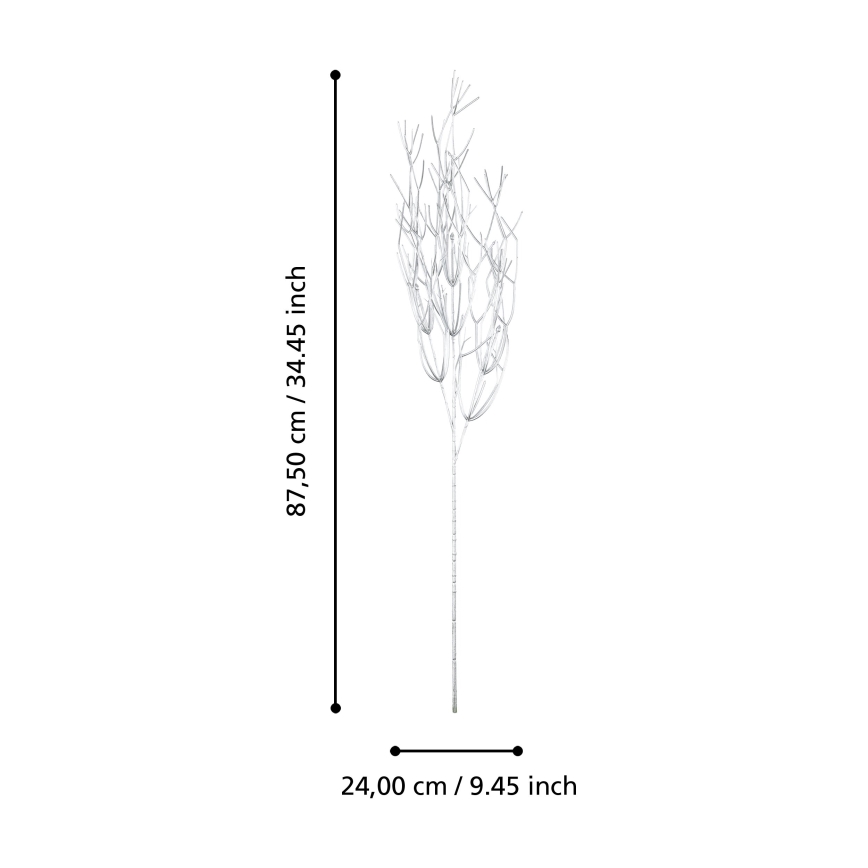 Eglo - Τεχνητό λουλούδι 87,5 cm ασημί