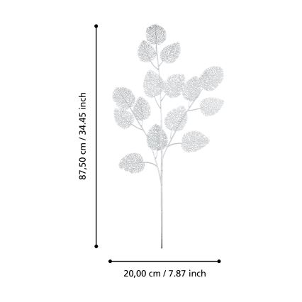 Eglo - Τεχνητό λουλούδι 87,5 cm ασημί