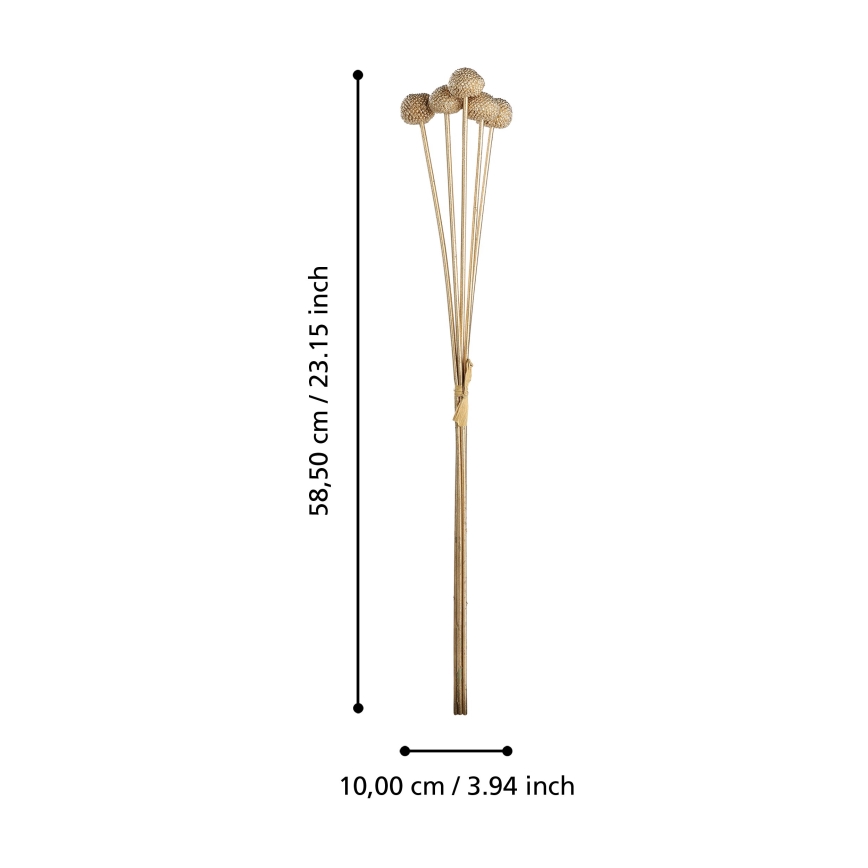 Eglo - Τεχνητό λουλούδι 58,5 cm χρυσό
