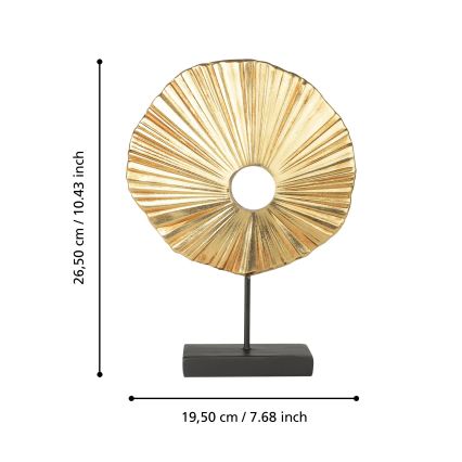 Eglo 429708 - Διακοσμητικό URAKAWA 26,5x19,5 cm χρυσό/μαύρο