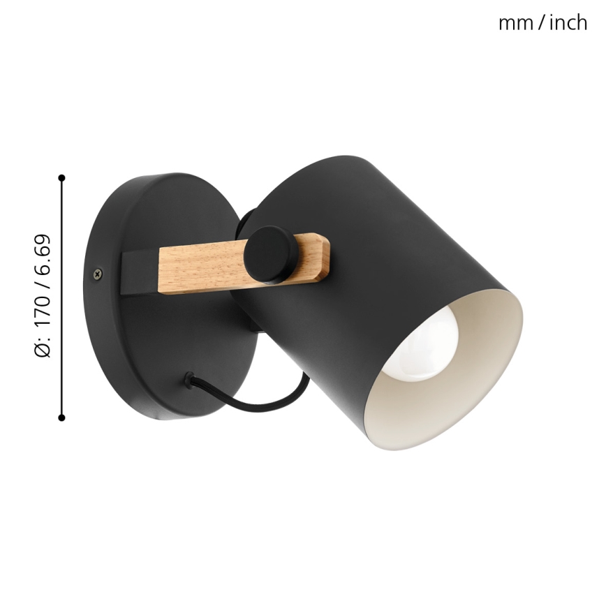 Eglo - Φως τοίχου 1xE27/28W/230V