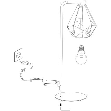 Eglo - Επιτραπέζια λάμπα 1xE27/60W/230V