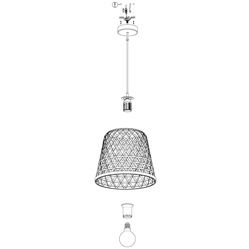 Eglo - Πολύφωτο σε σχοινί 1xE27/60W/230V