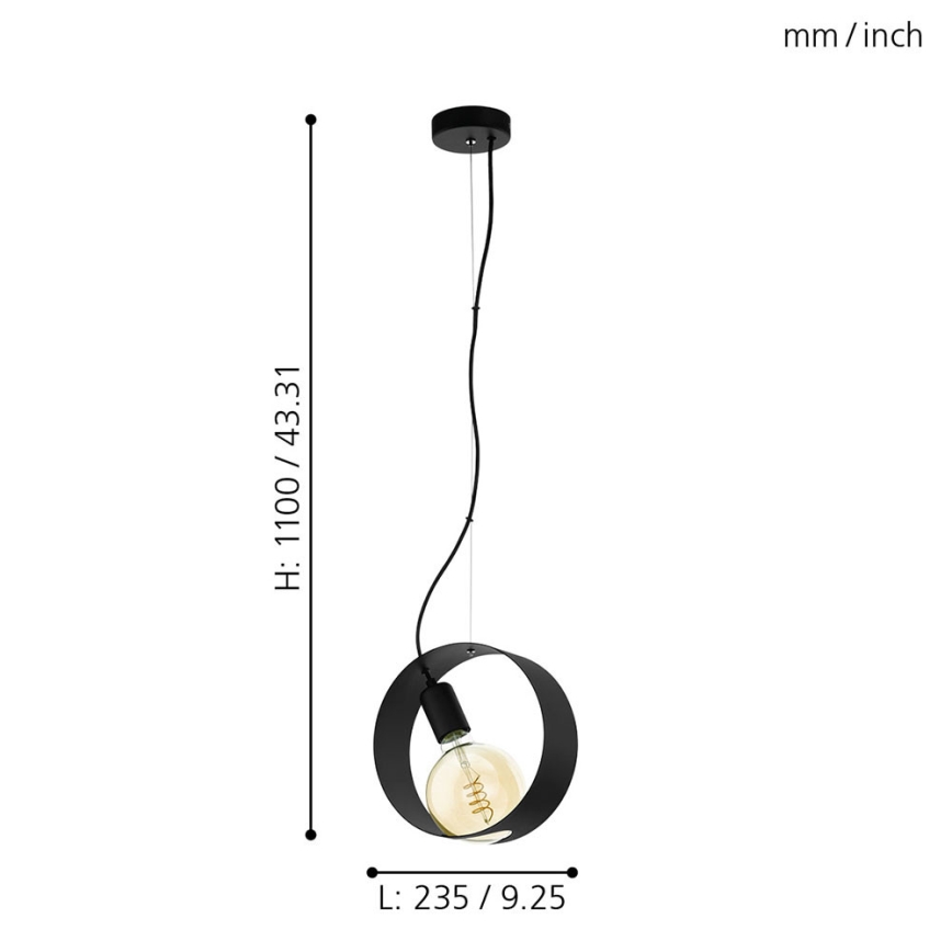 Eglo 43128 - LED κρεμαστό φωτιστικό με καλώδιο MAIDENHEAD 1xE27/4W/230V