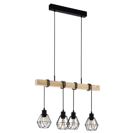 Eglo - Πολύφωτο σε σχοινί TOWNSHEND 4xE27/60W/230V basket