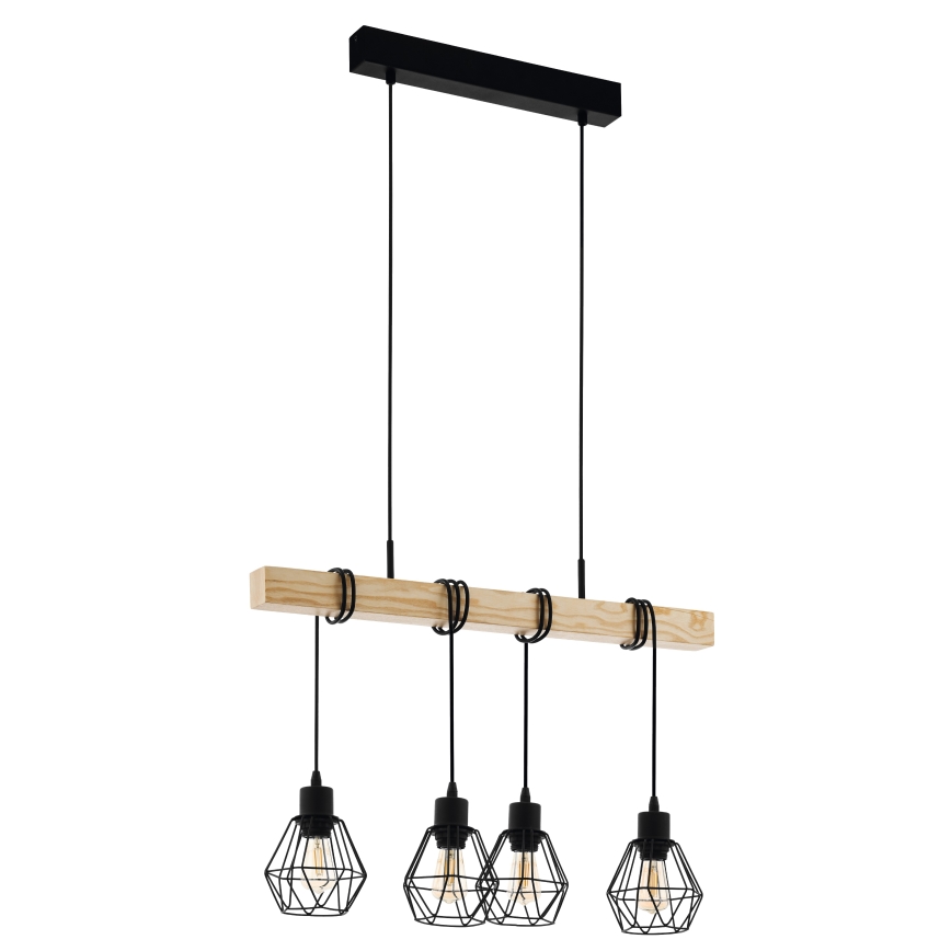 Eglo - Πολύφωτο σε σχοινί TOWNSHEND 4xE27/60W/230V basket