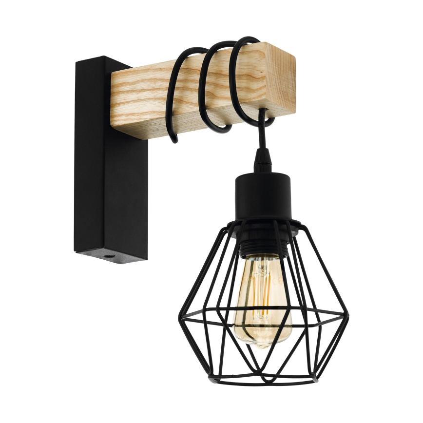 Eglo - Φως τοίχου TOWNSHEND 1xE27/60W/230V
