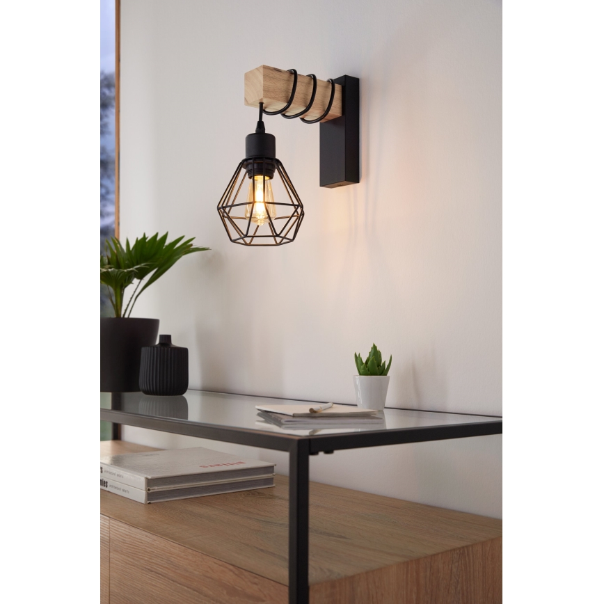 Eglo - Φως τοίχου TOWNSHEND 1xE27/60W/230V