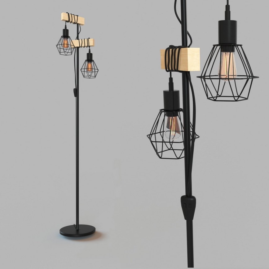 Eglo - Επιδαπέδια λάμπα TOWNSHEND 2xE27/60W/230V
