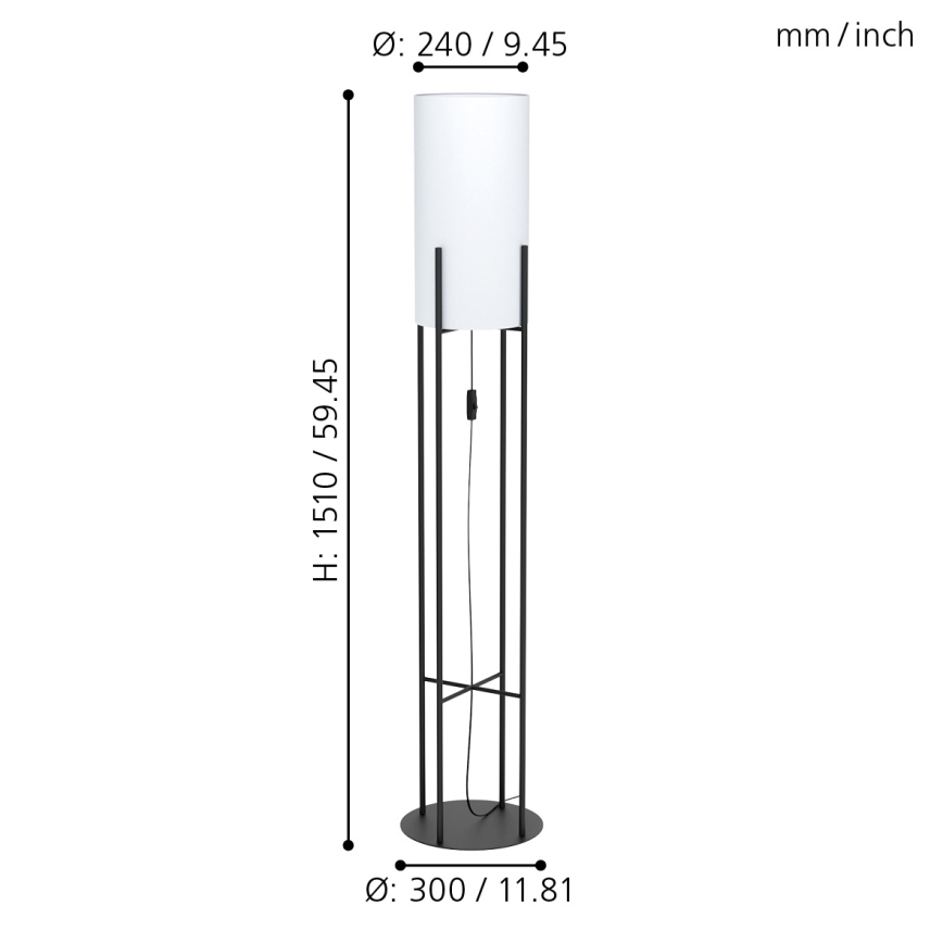 Eglo - Επιδαπέδια λάμπα 1xE27/60W/230V