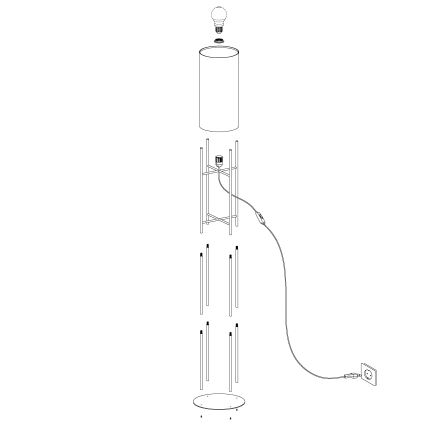 Eglo - Επιδαπέδια λάμπα 1xE27/60W/230V