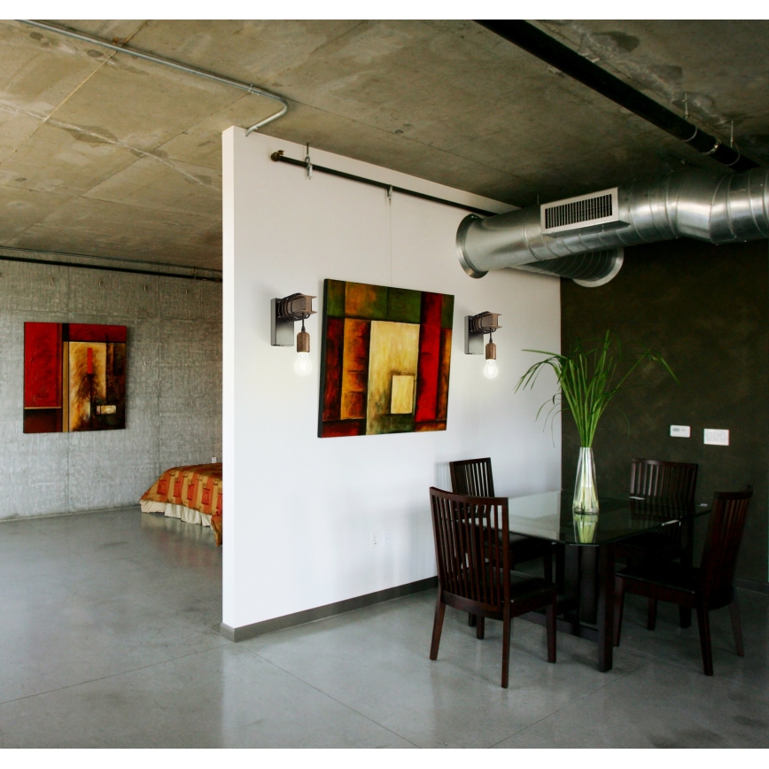 Eglo - Φως τοίχου TOWNSHEND 1xE27/10W/230V