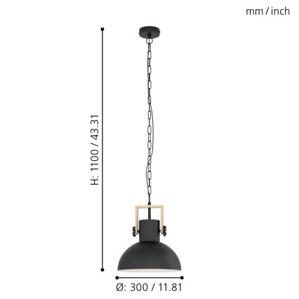 Eglo - Πολύφωτο σε αλυσίδα 1xE27/28W/230V
