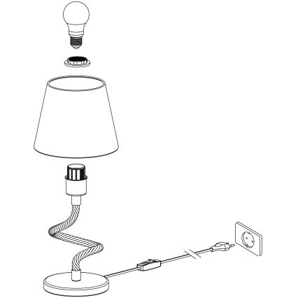 Eglo - Επιτραπέζια λάμπα 1xE27/28W/230V