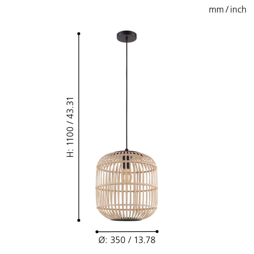 Eglo - Πολύφωτο σε σχοινί 1xE27/28W/230V