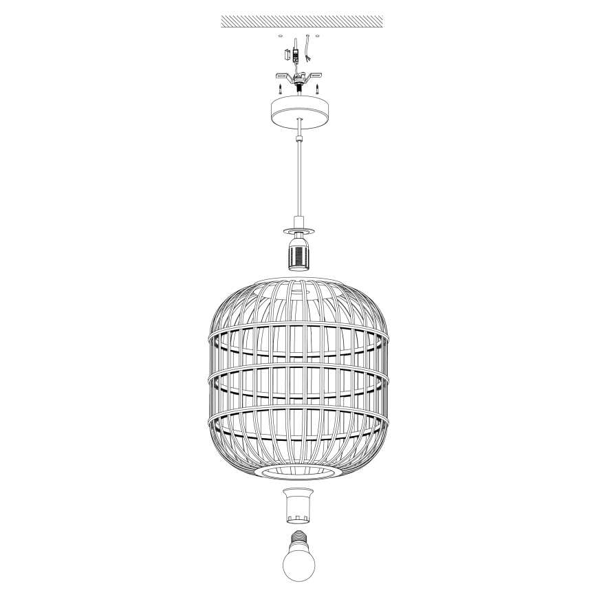 Eglo - Πολύφωτο σε σχοινί 1xE27/28W/230V