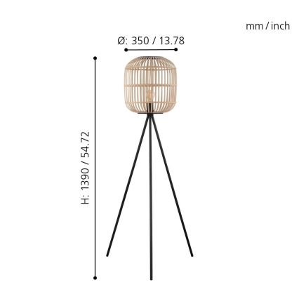 Eglo - Επιδαπέδια λάμπα 1xE27/28W/230V