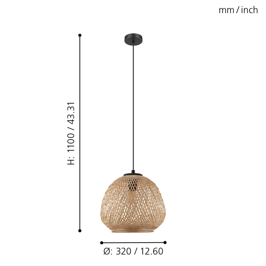 Eglo - Πολύφωτο σε σχοινί 1xE27/40W/230V