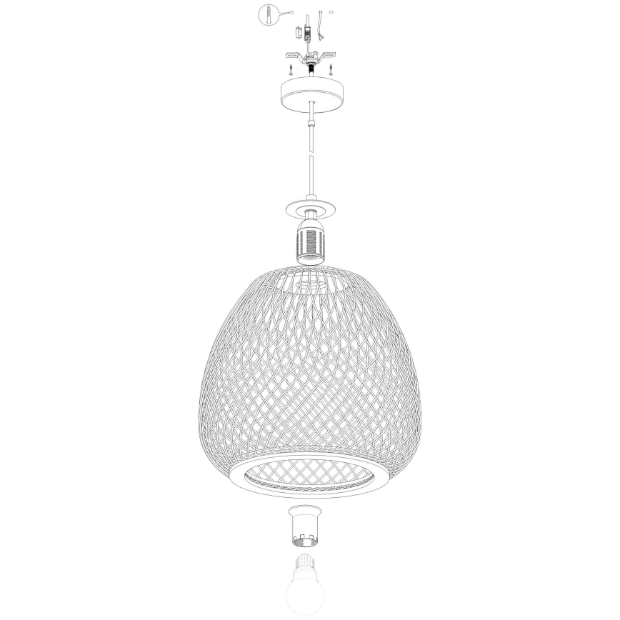 Eglo - Πολύφωτο σε σχοινί 1xE27/40W/230V