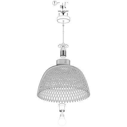 Eglo - Πολύφωτο σε σχοινί 1xE27/40W/230V