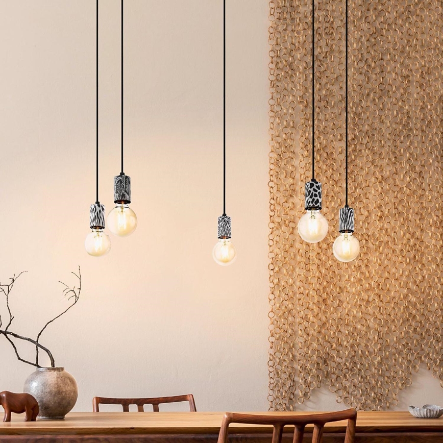 Eglo 43314 - Κρεμαστό φωτιστικό σε καλώδιο COULSDON 5xE27/10W/230V