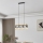 Eglo 43316 - Κρεμαστός πολυέλαιος με καλώδιο ERRIBERA 8xE27/40W/230V δρυς/μαύρο