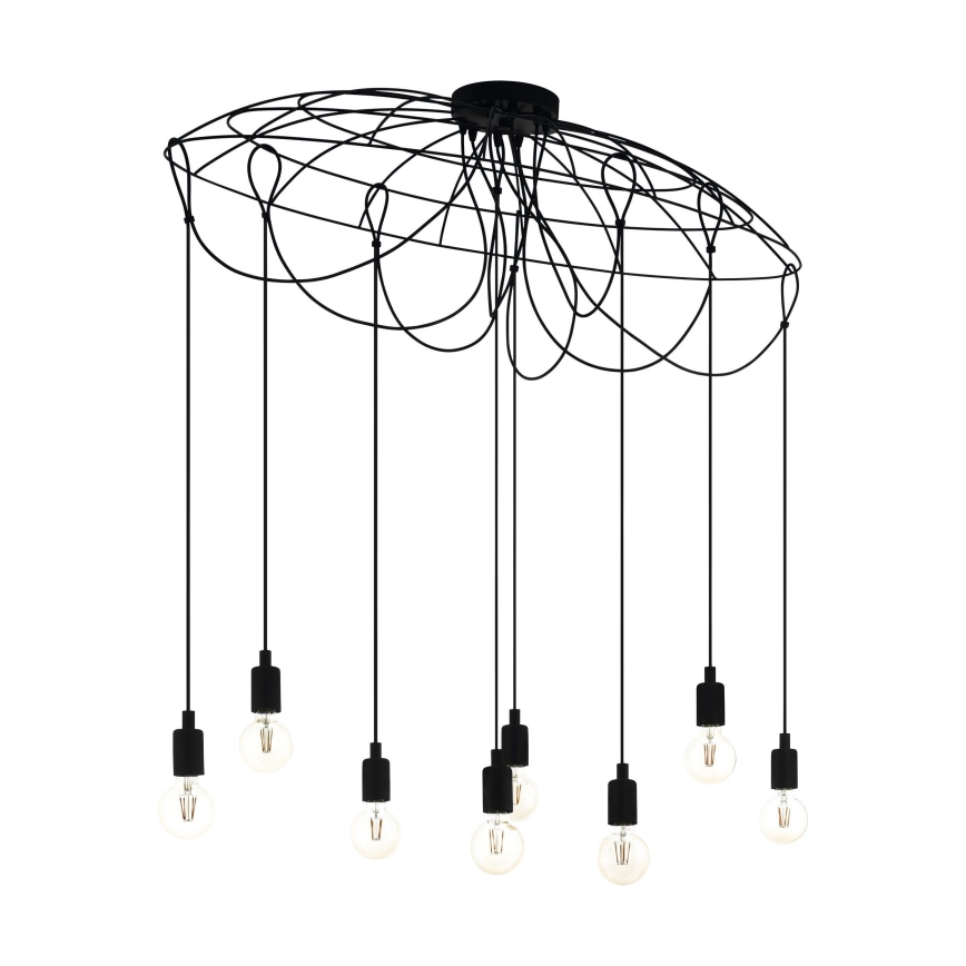 Eglo - Πολύφωτο σε σχοινί 8xE27/40W/230V