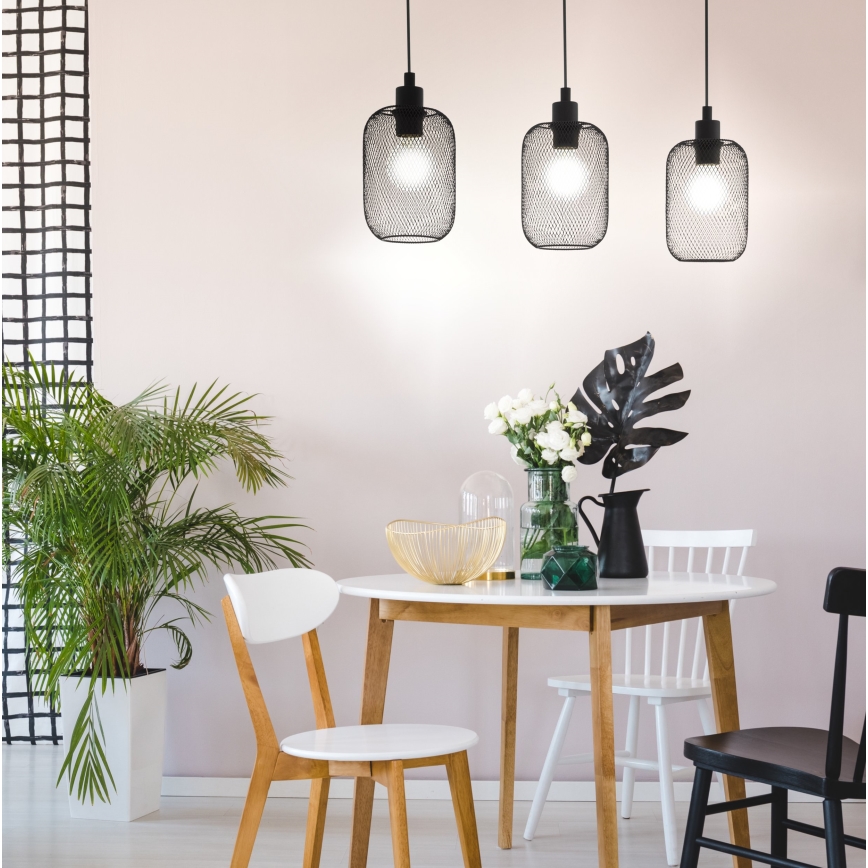 Eglo - Πολύφωτο σε σχοινί 3xE27/60W/230V