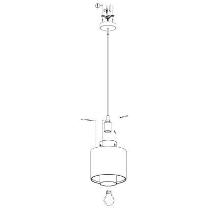 Eglo - Πολύφωτο σε σχοινί 1xE27/40W/230V