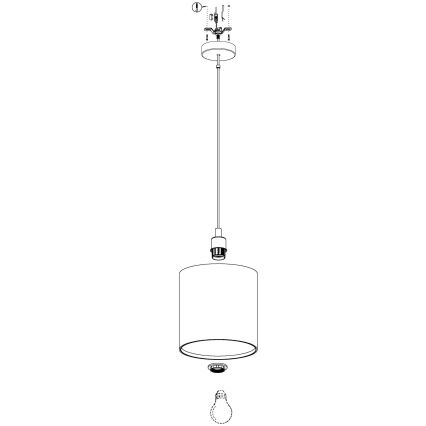 Eglo - Πολύφωτο σε σχοινί 1xE27/40W/230V