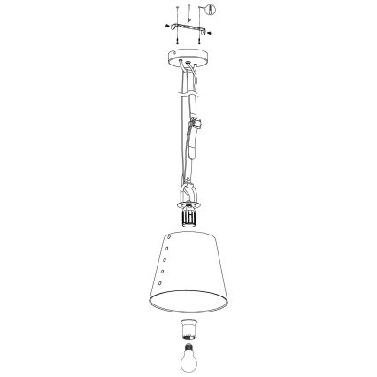 Eglo - Πολύφωτο σε σχοινί 1xE27/60W/230V