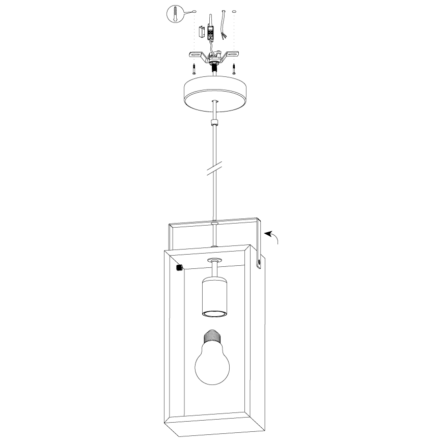 Eglo - Πολύφωτο σε σχοινί 1xE27/40W/230V