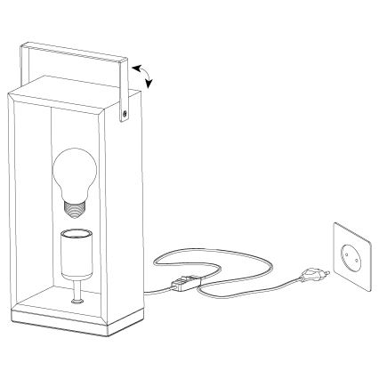 Eglo - Επιτραπέζια λάμπα 1xE27/40W/230V