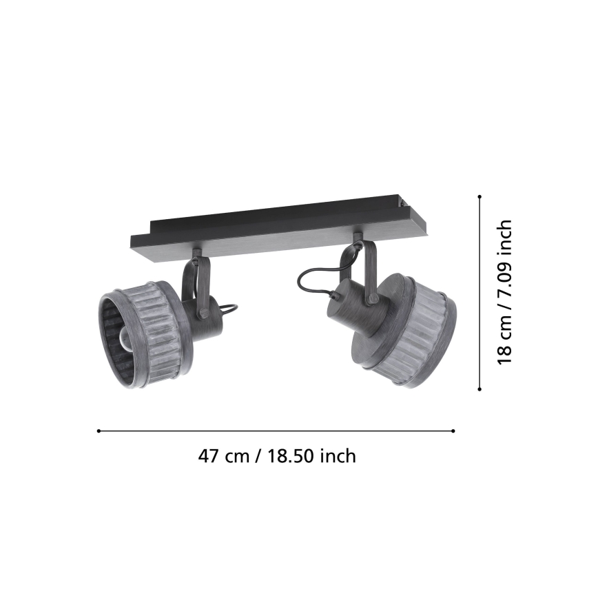 Eglo 43445 - Σποτ φωτιστικό TURROCK 2xE27/28W/230V