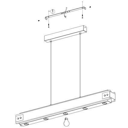 Eglo - Πολύφωτο σε σχοινί 5xE27/60W/230V