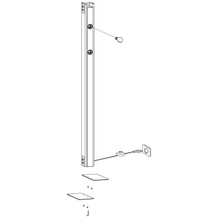 Eglo - Επιδαπέδια λάμπα 4xE27/60W/230V