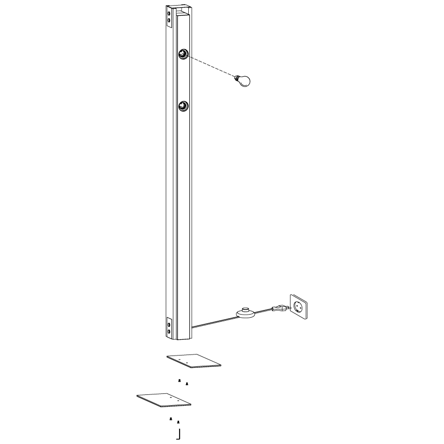 Eglo - Επιδαπέδια λάμπα 4xE27/60W/230V
