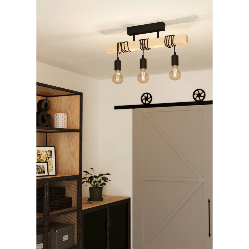 Eglo - Πλαφονιέρα οροφής TOWNSHEND 3xE27/60W/230V