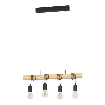 Eglo - Κρεμαστό φωτιστικό οροφής TOWNSHEND 4xE27/60W/230V